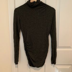 GREY MINI DRESS WITH MOCK NECK